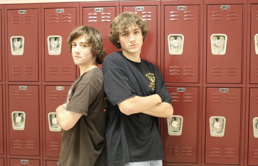 Spencer Dayton (left) and Aidan Bishop (right), current students at Steinbrenner High School, and friends since freshman year work together to produce music. They are the team that invented the very first January 2022, Cerrfest. Photo courtesy of Saule Kondra.