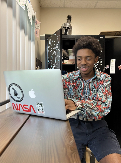 Kylen+Williams%C2%A0remains+enthusiastic+about+coding+and+hopes+to+continue+with+his+passion+for+it+in+the+future.+His+thirst+for+knowledge+grows+every+day%2C+while+his+spirit+of+creativity+flourishes.%C2%A0Photo+courtesy+of+Saule+Kondra.