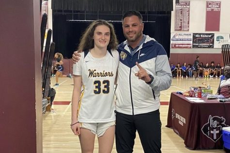 Senior Alyssa Bongiovanni accomplishes the major milestone of scoring 1,000 career points and being the fourth in school history to do so. She never thought she would reach this moment, but is excited to see where the future takes her. Photo courtesy of GSHS Lady Dubs Instagram. 