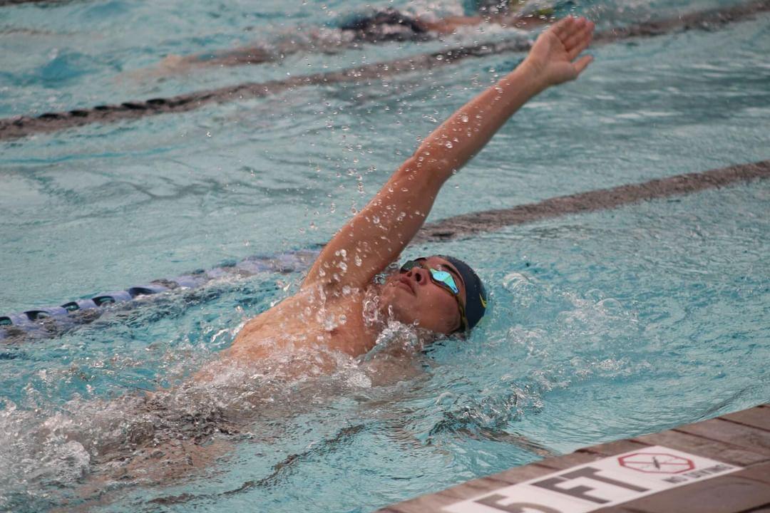 Steinbrenner swimmer competes in backstroke. Moving forward towards states. Photo courtesy of Jayda Thybulle. 