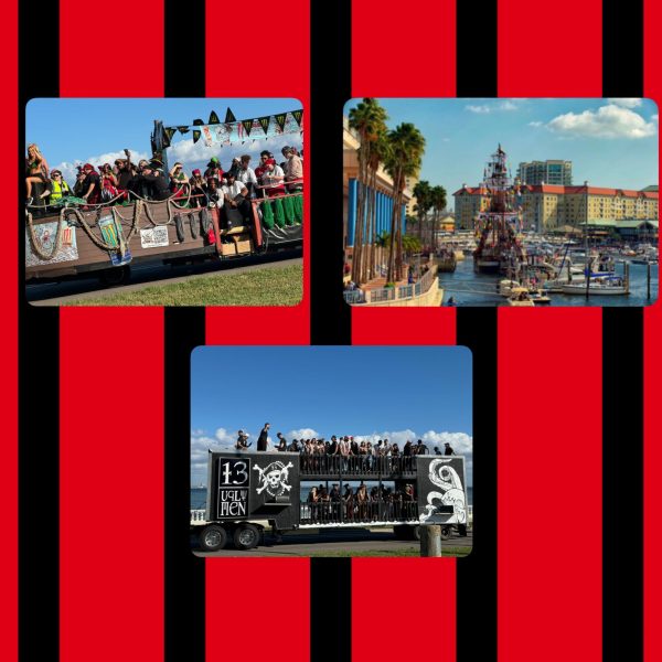 During Gasparilla, people dress up in their favorite pirate gear, go on parade floats, and throw beads. It is a tradition that is celebrated every year.