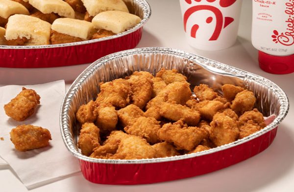 The Chick-fil-A heart trays are a delicious gift to give you significant other. Theyre available through February 24th. Photo credits to chick-fil-a.com 