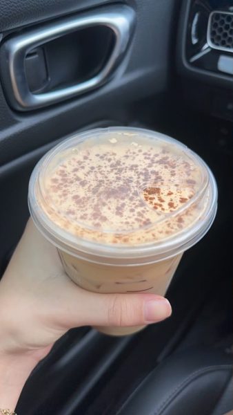 One of the most popular drinks on the menu, the Iced Pumpkin Cream Chai has returned. With Starbucks’s homemade chai, and a hint of pumpkin spice flavor, start your day off with the perfect taste of the fall season. Photo courtesy of Alyssa Galang.  