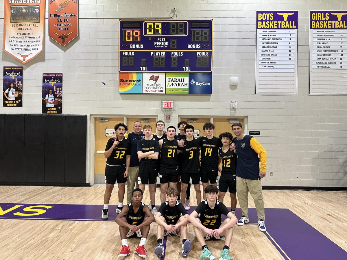 Steinbrenner JV Basketball caps off 15-2 season with win over Lennard. They end in celebration of Basketball record. Photo Courtesy of Broc Dy-Liacco.