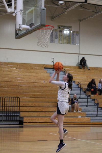  Sarah Coble is going in for the layup in the Semi-final game against Sickles.  
Photo Credits to Maria Nicklow  