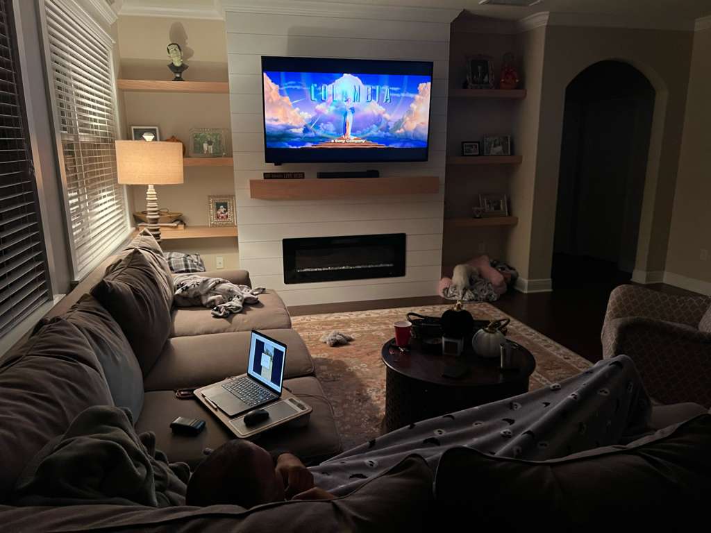 A late night screening of a Halloween movie. Movies have traditionally been a popular way to celebrate major holidays. Photo courtesy of Ceclia Leon