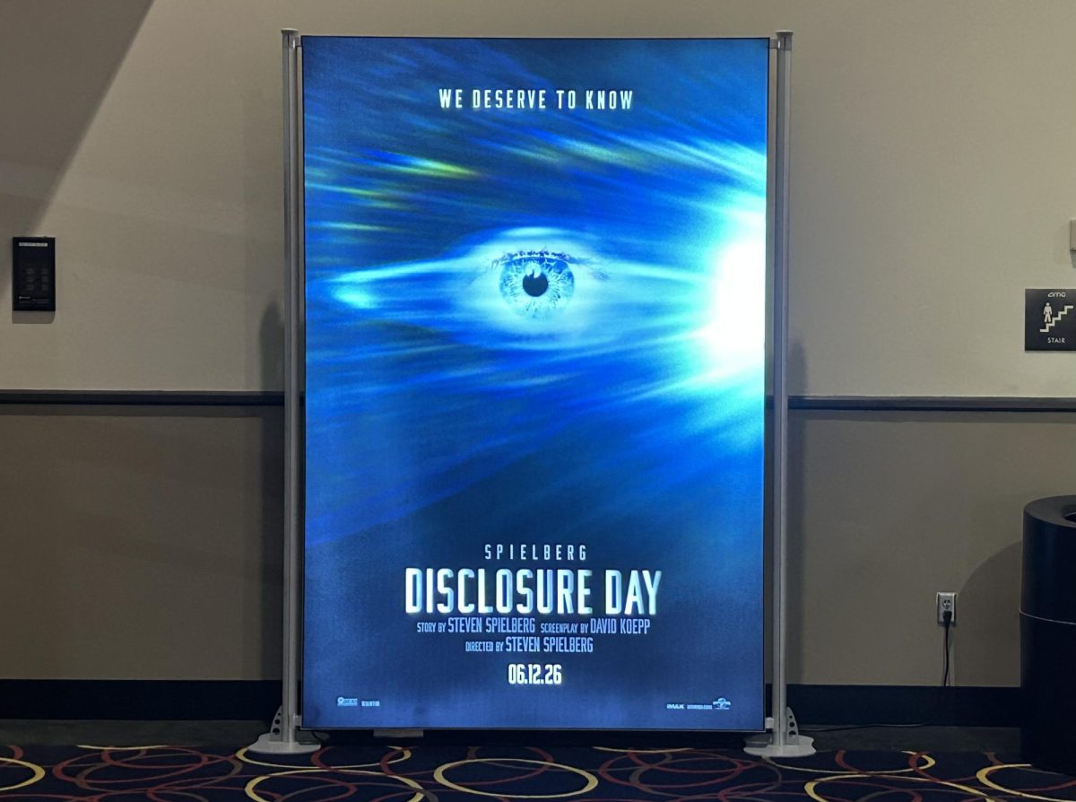The photo above is of the movie Disclosure Day by Steven Speilburg. This, along with the release of the UFO files and alien researchers disappearing or dying have fueled conspiracy theories about extraterrestrials (Photo curtosy of Seth Dematroulis) 